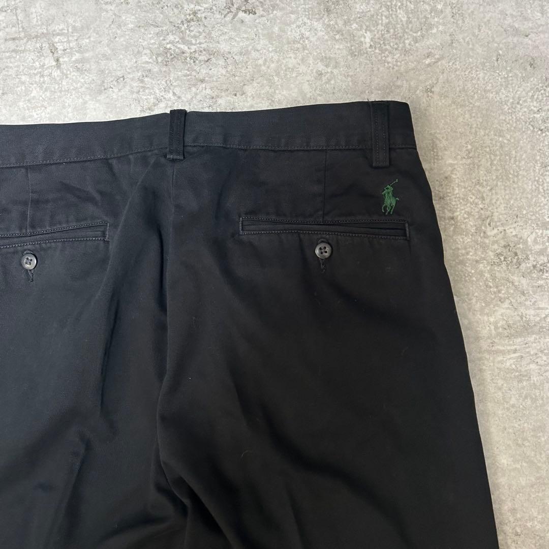 美品 ポロバイラルフローレン 黒 ポロチノ Ethan Pant W32 L30