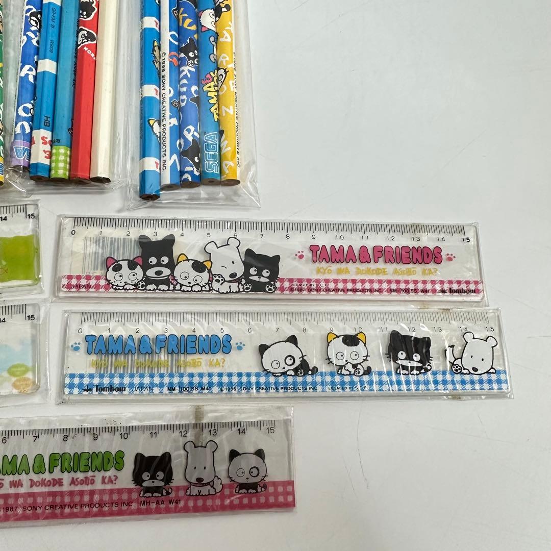 超希少　昭和レトロ　タマアンドフレンズ 定規　鉛筆　セット　まとめ売り