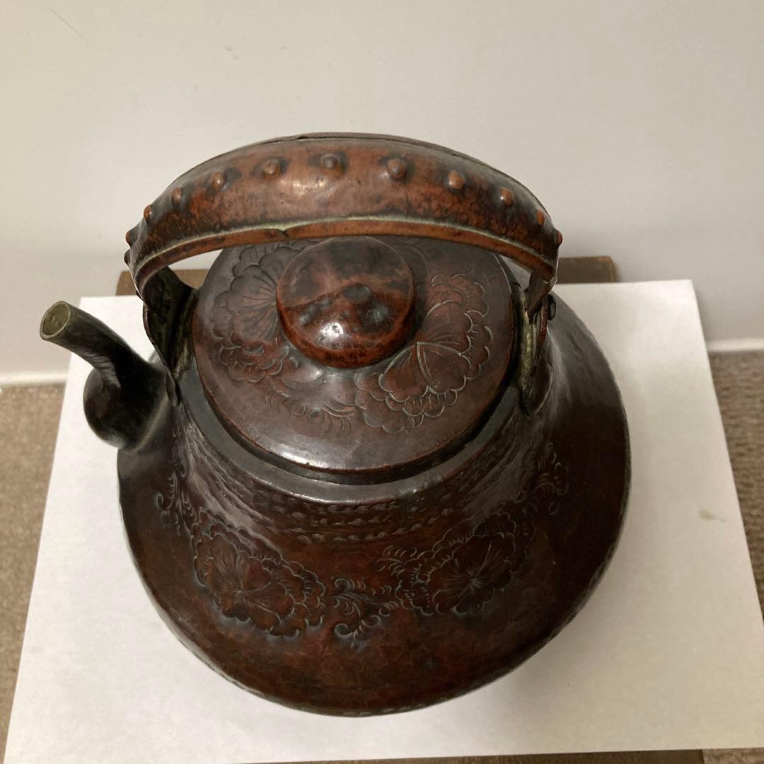 銅製銅瓶　提梁銅瓶手作り老銅瓶ティーポット