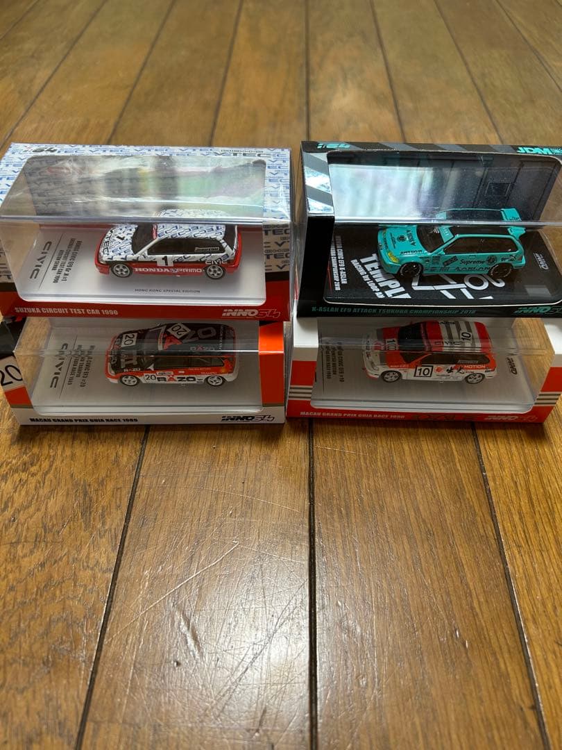 イノモデル ホンダ シビック 4台セット inno64 1/64 EF9グランド