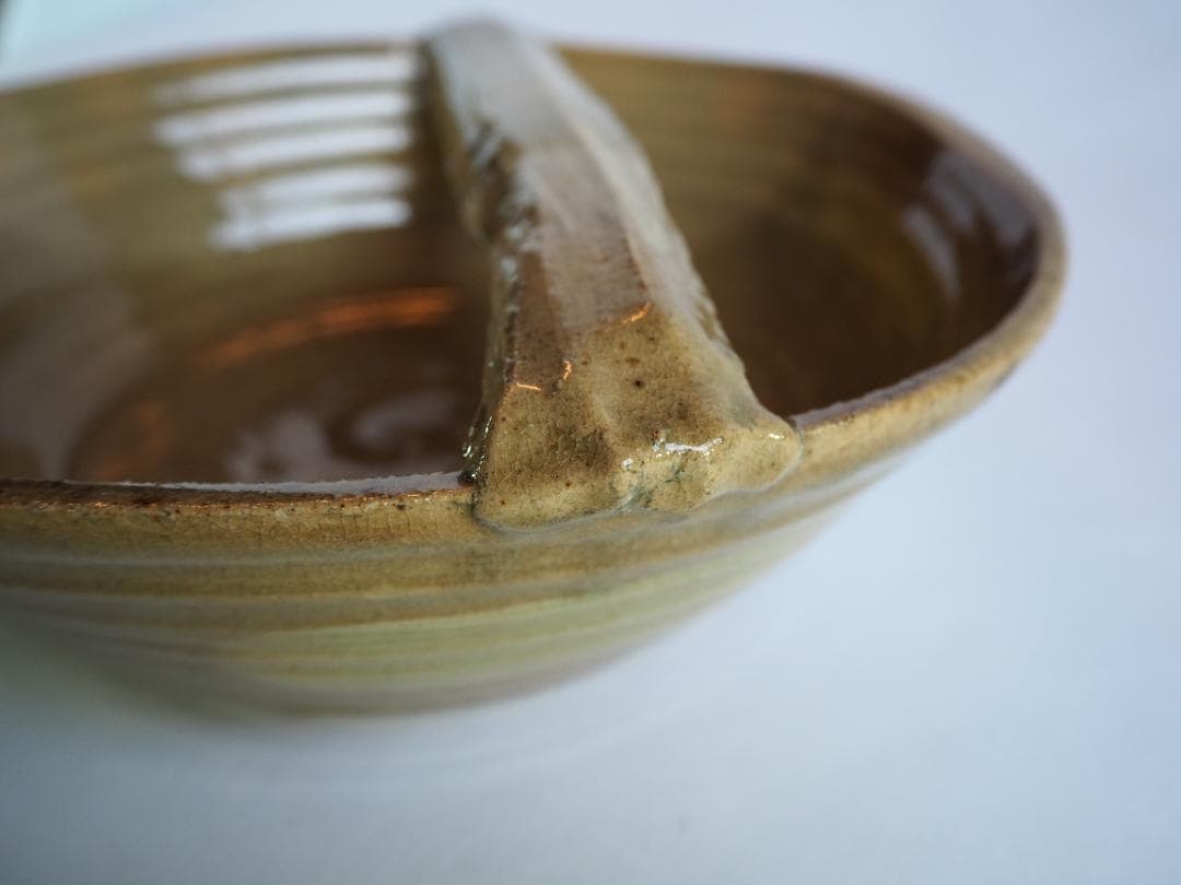 楽山焼（出雲焼）9代長岡住右衛門空味造『刷毛目平水指』（共箱）