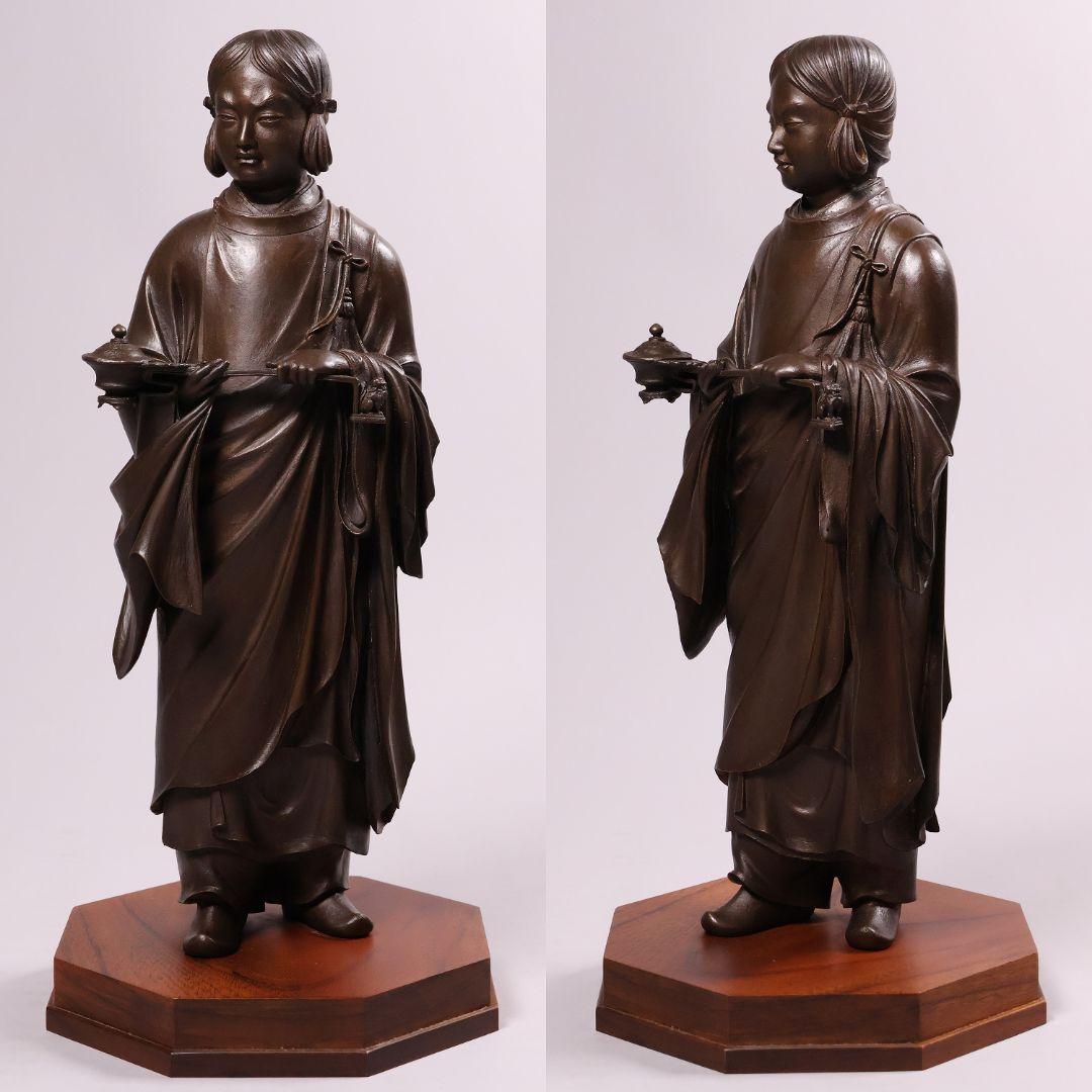 高村光雲 原型銅製「聖徳太子御考養之像」 和宗総本山四天王寺監修 【MA618】