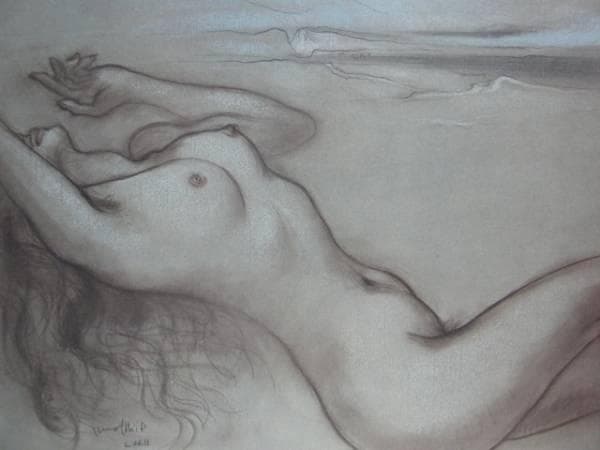 古沢岩美、追憶、希少大判画集画、新品額装付、状態良好