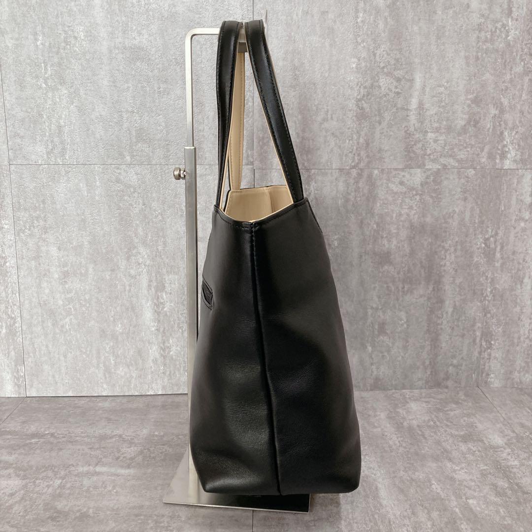 【未使用級】kitamura キタムラ カットワークロゴ　本革 レザー トート