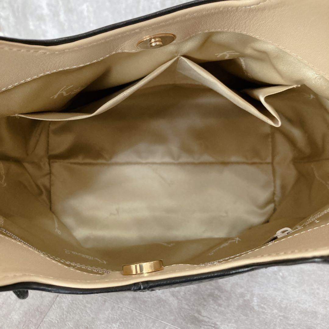 【未使用級】kitamura キタムラ カットワークロゴ　本革 レザー トート