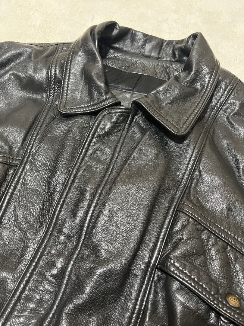 形◎ lether ranch レザージャケット　XL 80s カナダ製　牛革