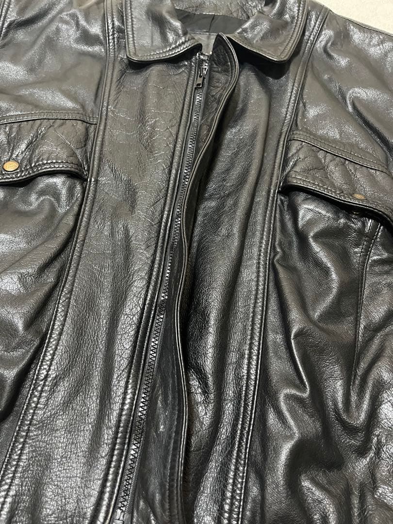 形◎ lether ranch レザージャケット　XL 80s カナダ製　牛革