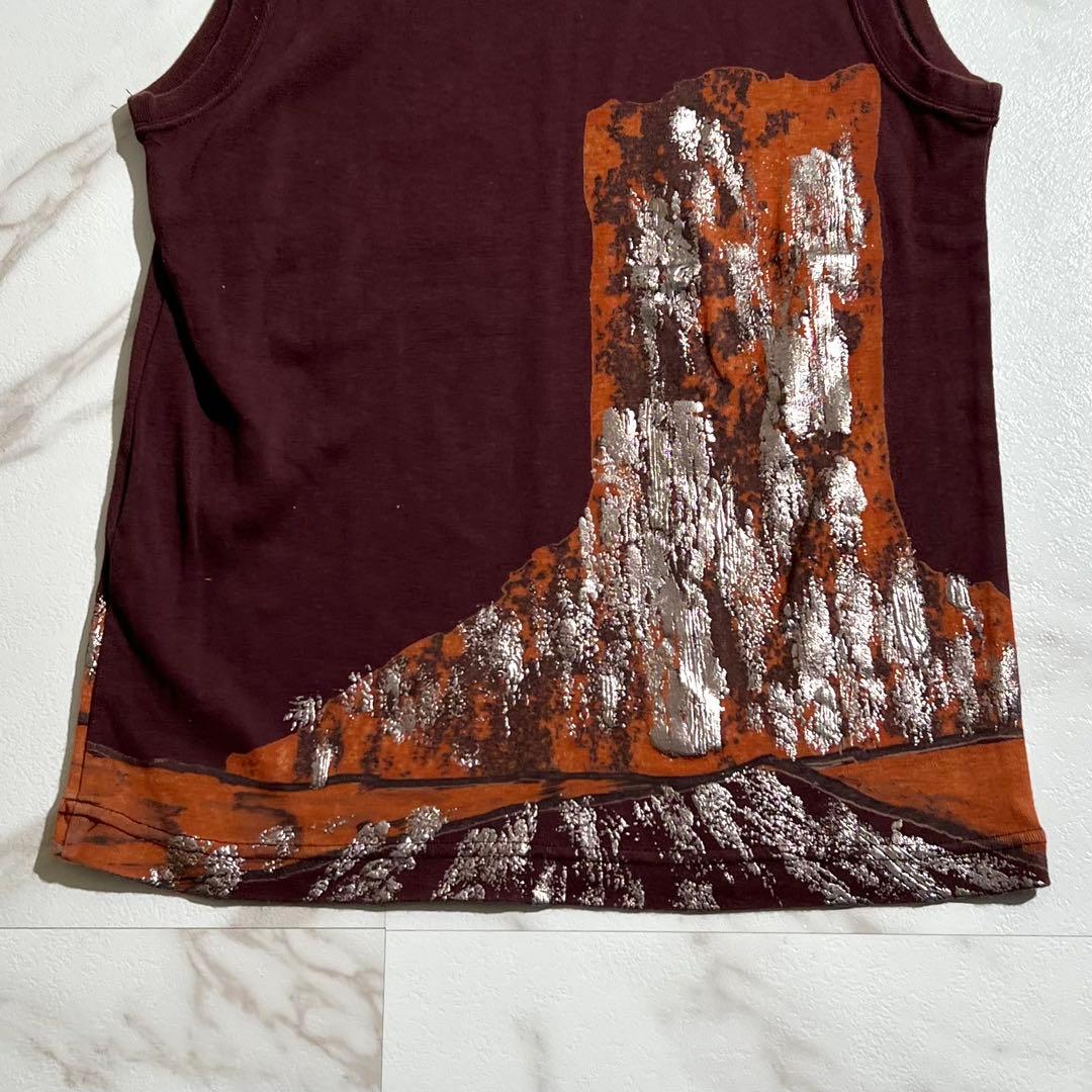 入手困難✨ イッセイミヤケ ノースリーブ タンクトップ プリント メンズ