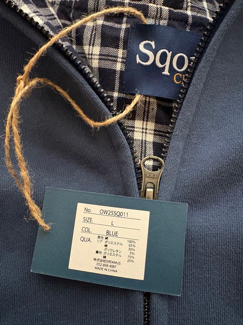 Sqoud パーカー 裏地チェック