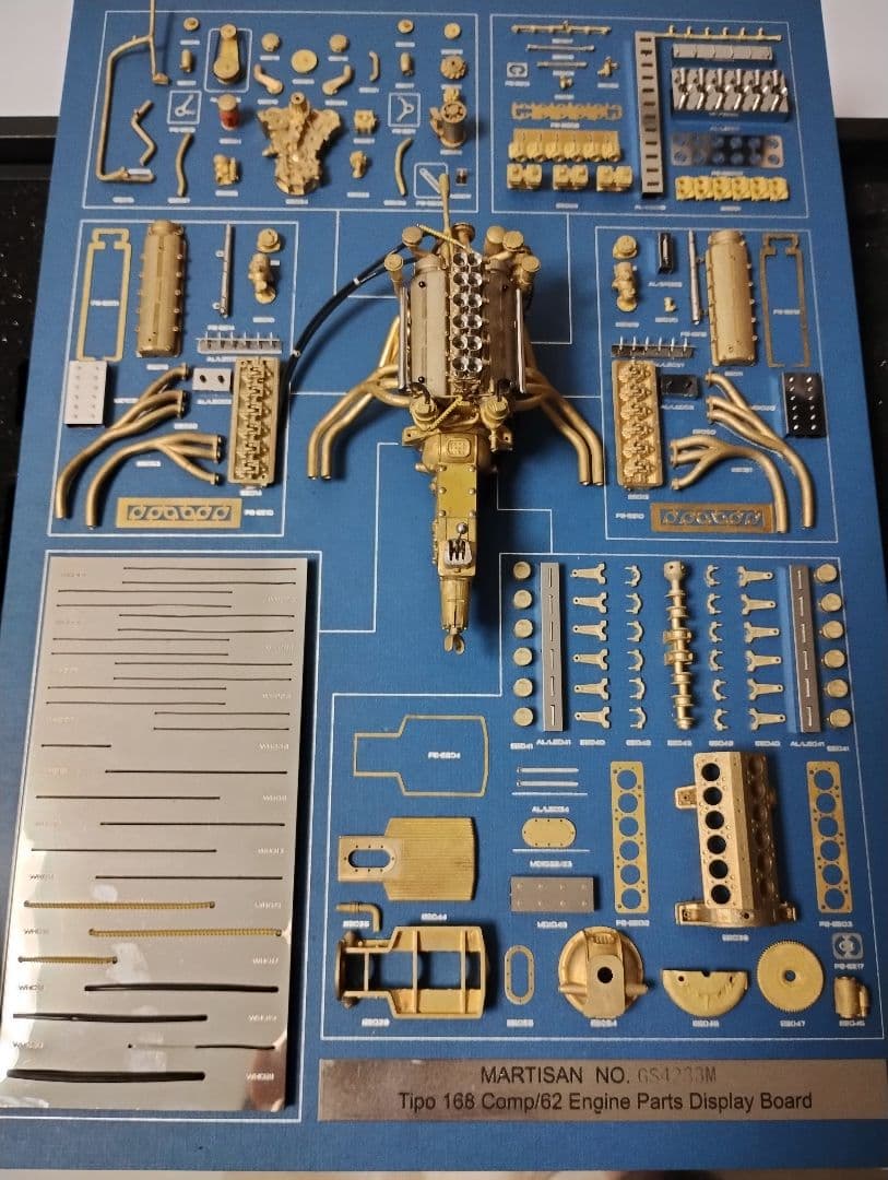 Ferrari 250GTOENGINE純銅製 エンジンパーツディスプレイボード