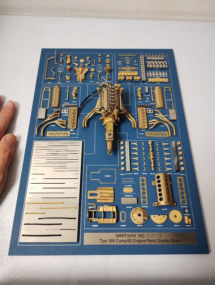 Ferrari 250GTOENGINE純銅製 エンジンパーツディスプレイボード