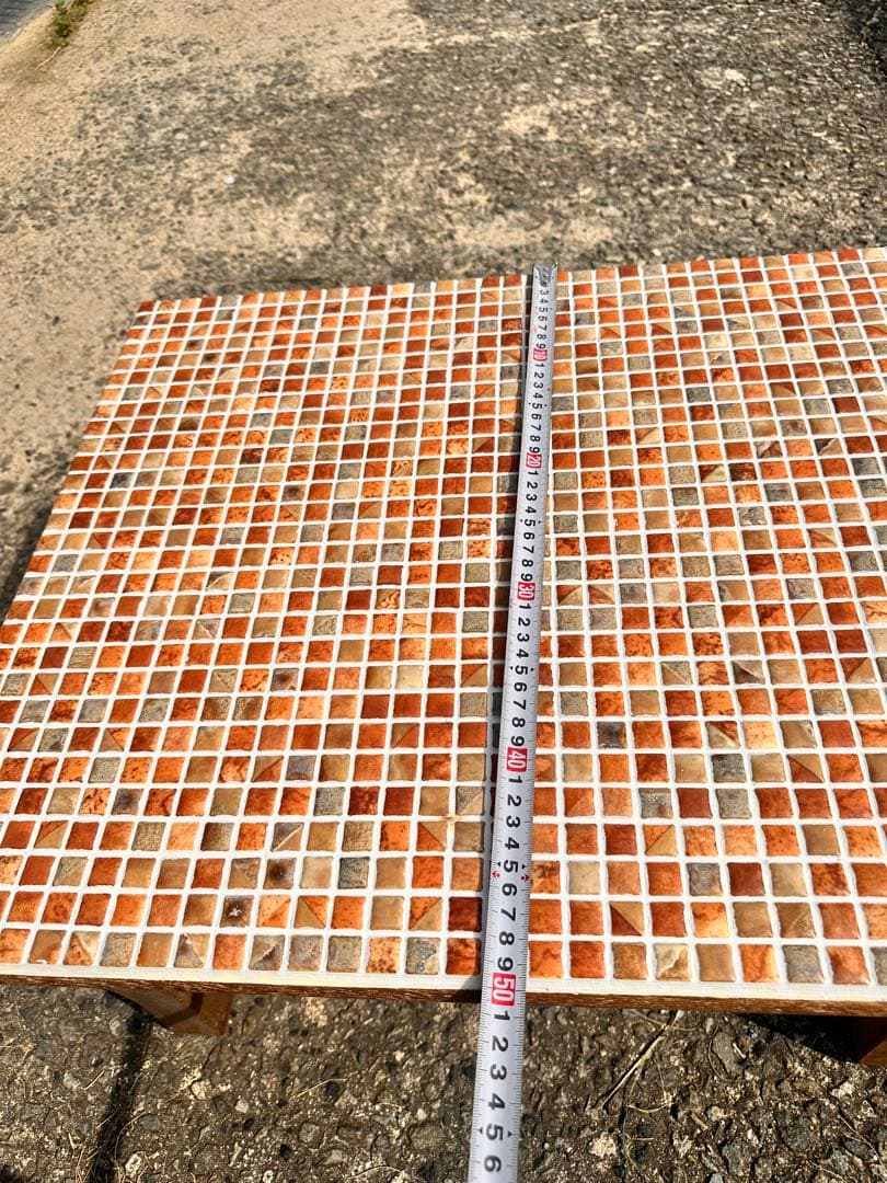 ヴィンテージ アンティーク　タイルトップ　コーヒーテーブル　ローテーブル