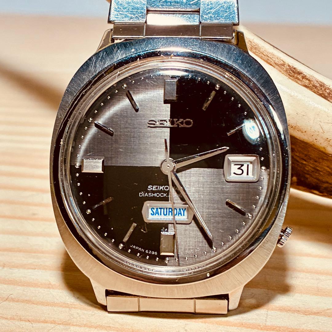 1966年製造セイコー マチック2トーン黒文字盤￼自動巻きレア美品動作良好