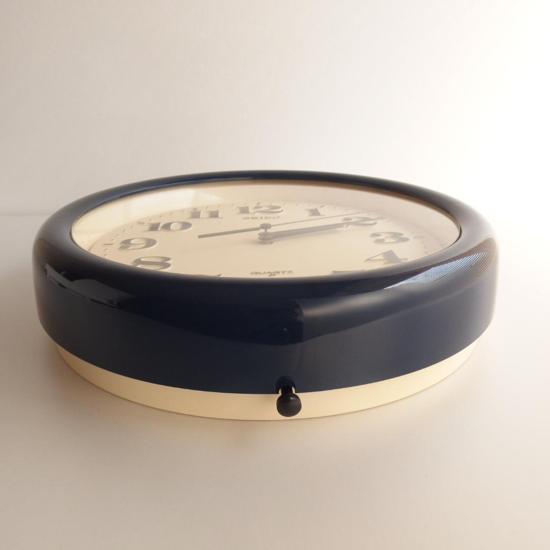 SEIKO ネイビー色の掛時計 渡辺力 70s
