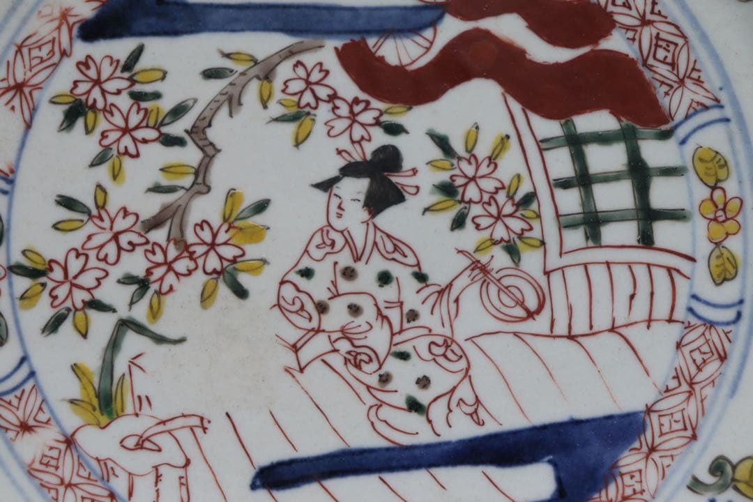 中国　明時代　五彩盤　特注品　天啓年製　送料込み0509