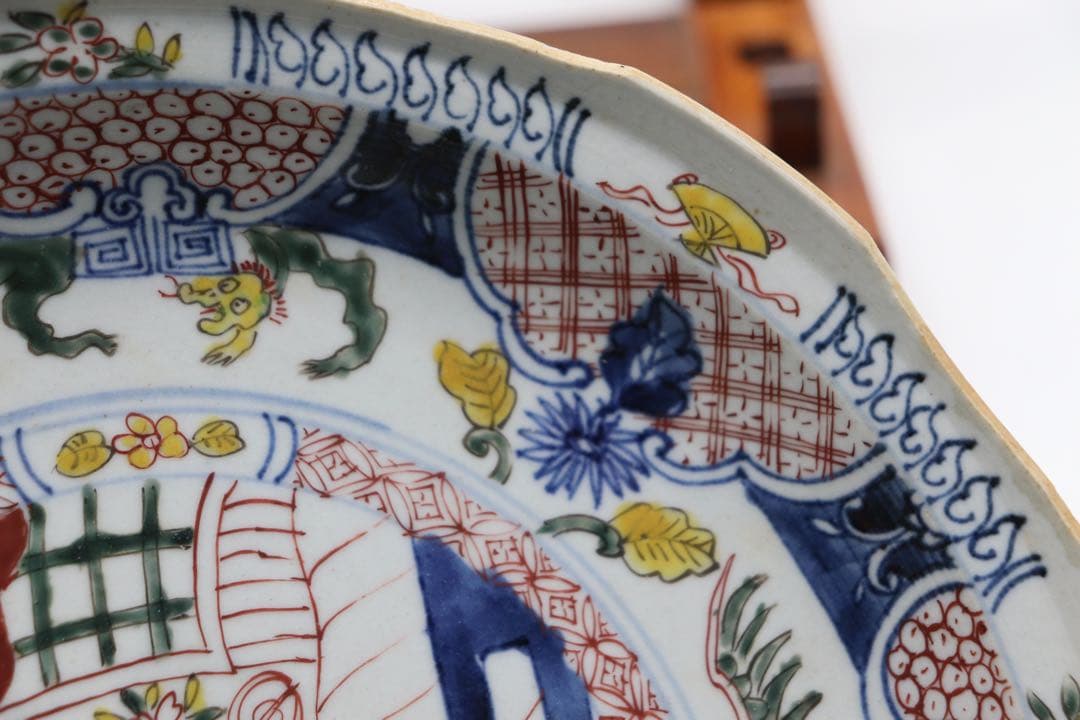 中国　明時代　五彩盤　特注品　天啓年製　送料込み0509