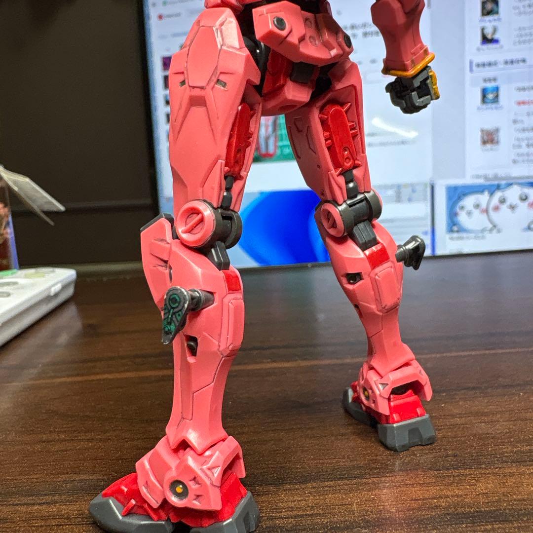 【完成品】HG 赤いガンダム　ビット6個　ザクバズーカ　部分塗装