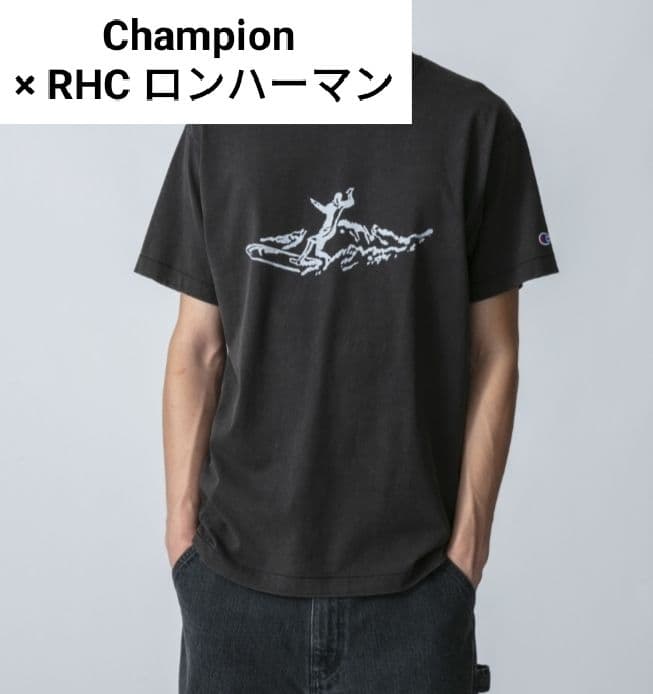 Champion RHC ロンハーマン 別注 サーフ ドローイング Tシャツ