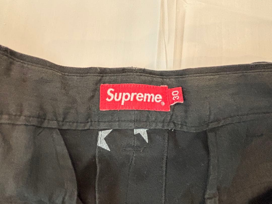 Supreme Chino Pant 星柄 チノパン 黒