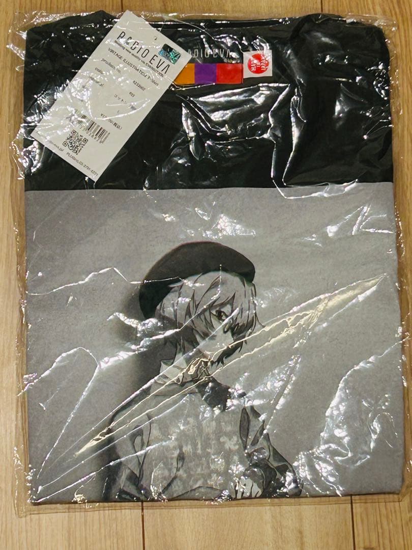 RADIO EVA 綾波レイ プリント Tシャツ 黒