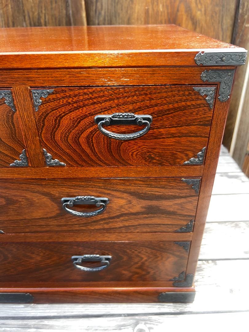 43 ケヤキ作り 桐材 民芸家具 小箪笥 定価80000円