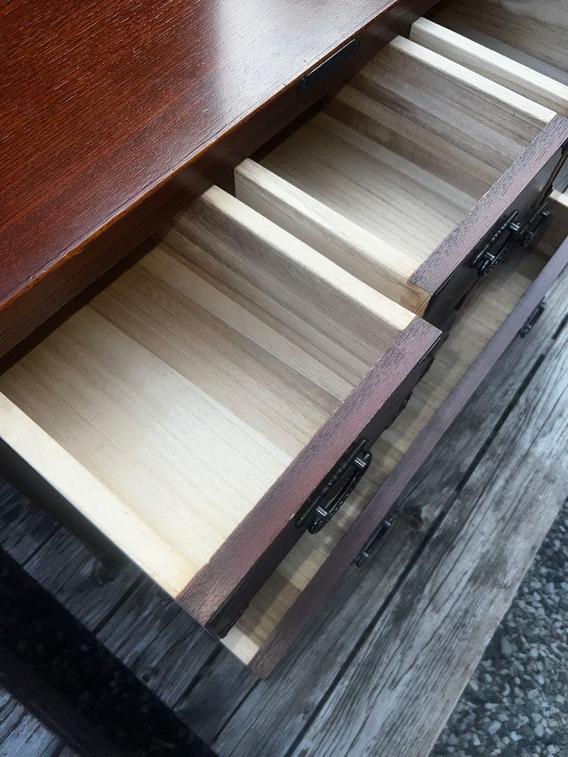 43 ケヤキ作り 桐材 民芸家具 小箪笥 定価80000円