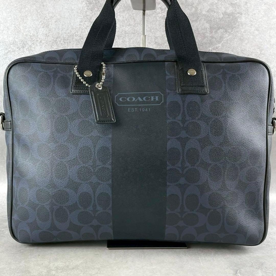 美品 コーチ シグネチャー 2way ビジネスバッグ ブリーフケース A4 PC