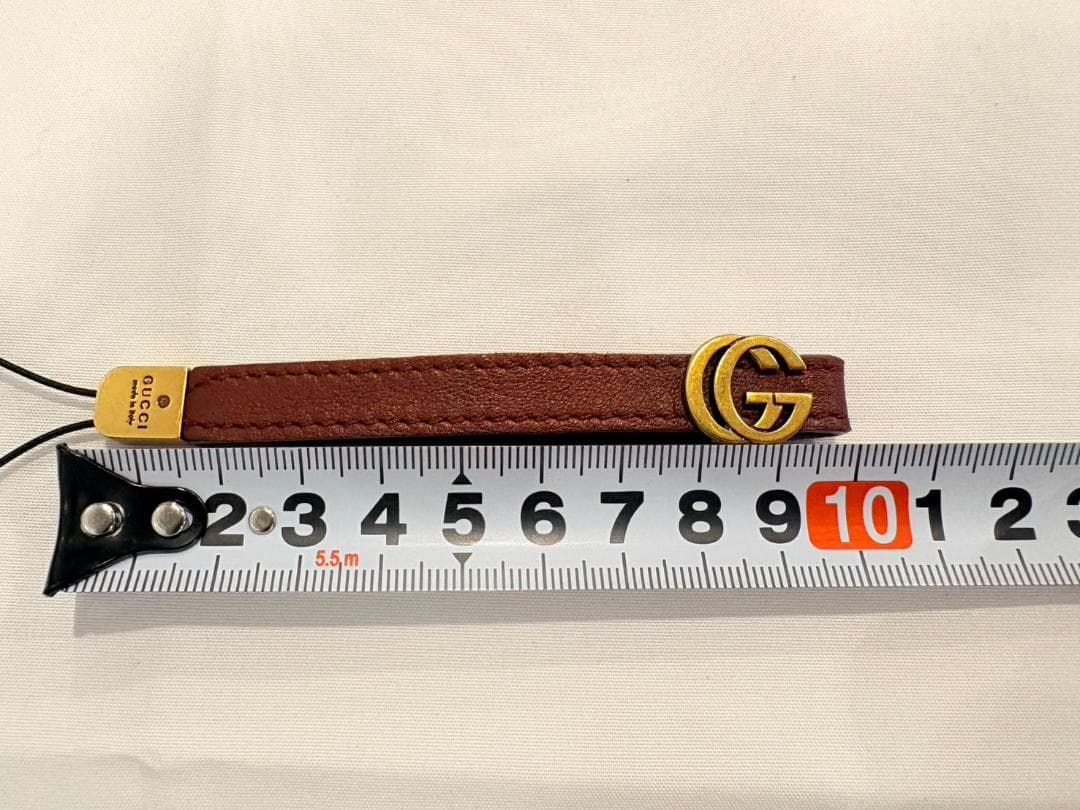【美品】GUCCI グッチ 携帯ストラップ レザー製