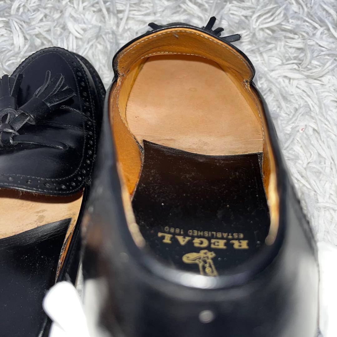 【美品】REGAL リーガル　タッセルローファー　メダリオン　24.5 ブラック
