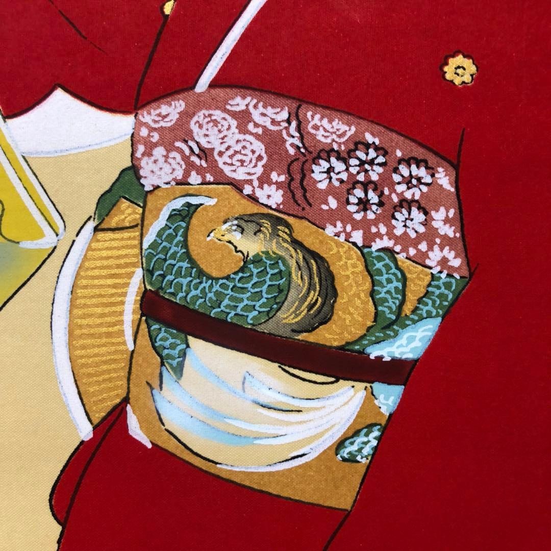 掛軸 山口芳月『序の舞 美人図』日本画 絹本 肉筆 合箱付 掛け軸 k07214