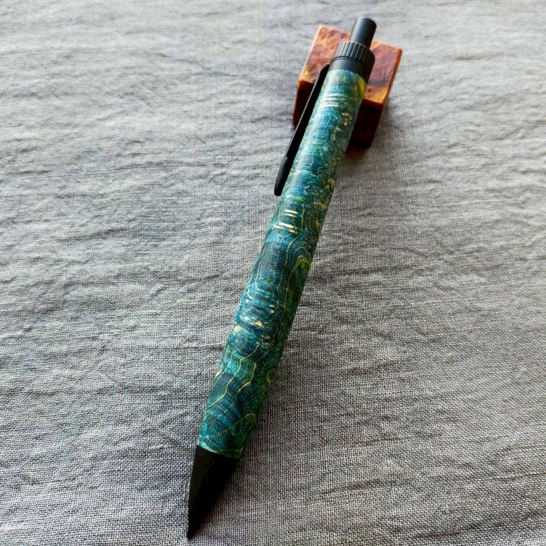 【深山幽谷】　スタビライズドウッド　ハンドメイド　木軸シャープペン　0.5mm