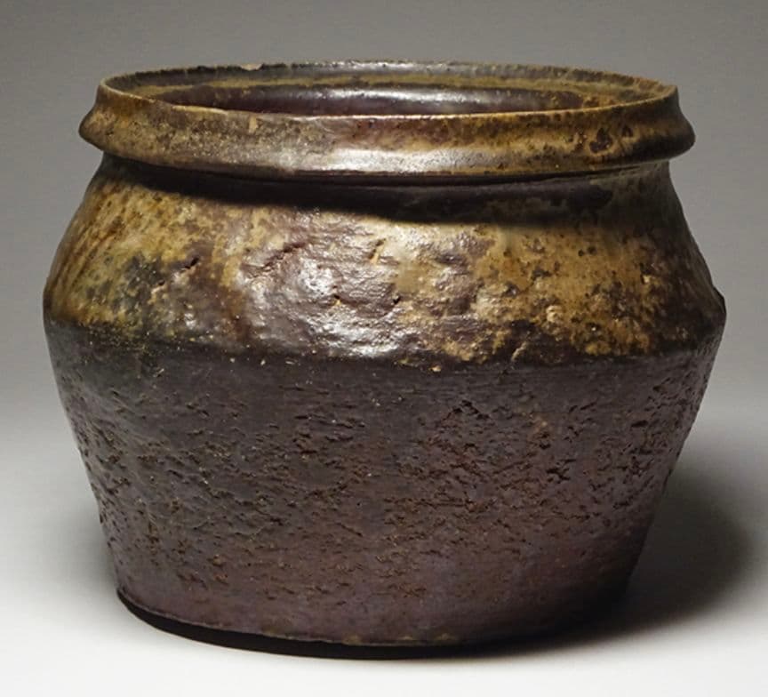 【鎌倉時代後期1185年〜1333年】国焼茶陶 常滑不識壷 水指 時代箱 茶道具