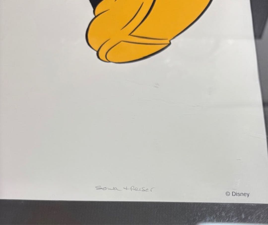 値下げしました！ミッキーマウス「手のひら」99/1500シルクスクリーン額入り