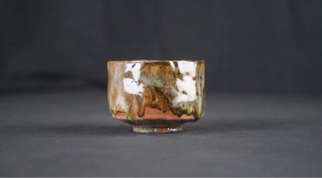 春日山窯 開発文明 春日山茶碗 共箱 共布 大樋 茶道具