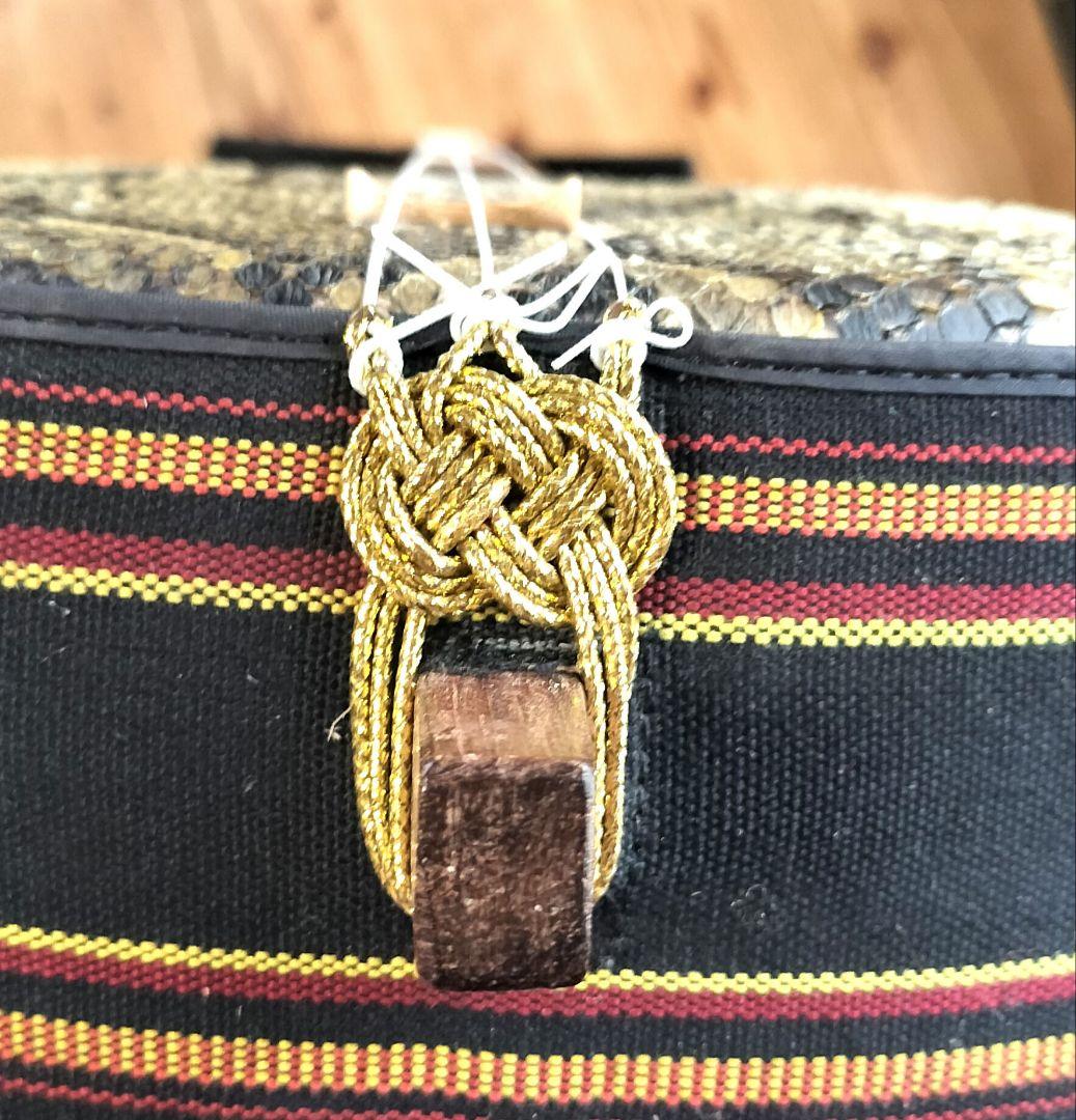 三線 黒檀 本皮一枚張りカマゴン 知念大工型