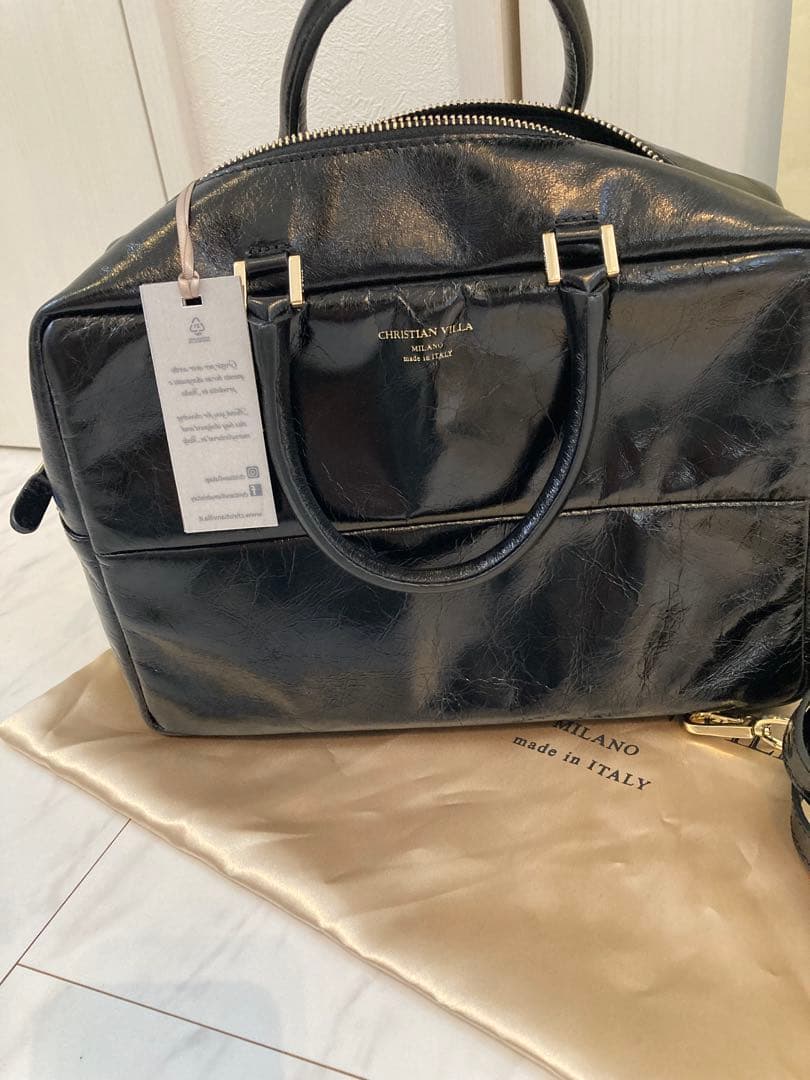 ピモンテ　CHRISTIAN VILLAスクエアファスナーボストンバッグ