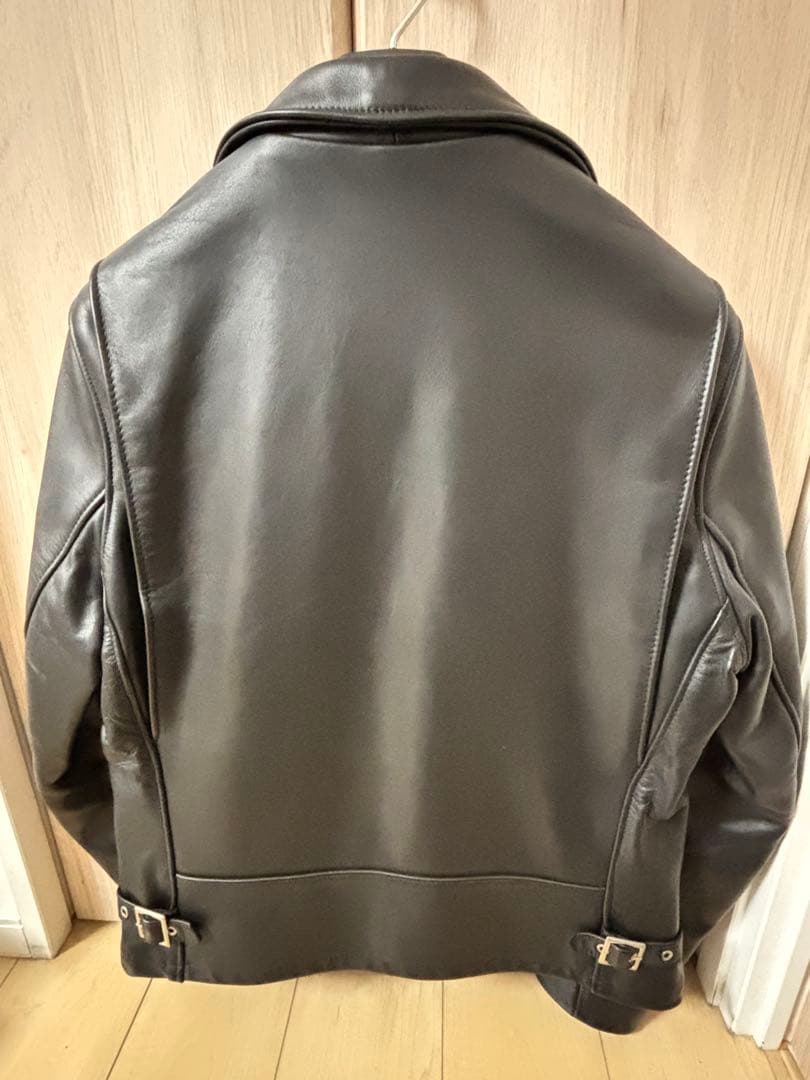 【値下げ】Schott 黒レザーシングルライダース 40