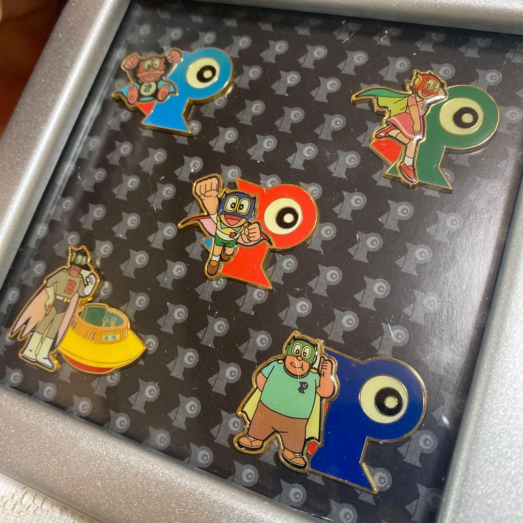 藤子不二雄　パーマン　ピンバッジ　5種セット　昭和　レトロ　額入り　箱