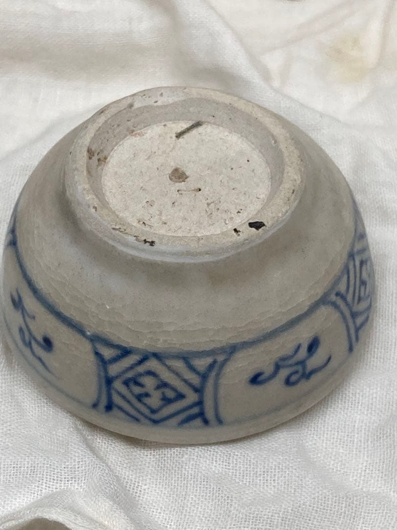 合器 合子 呉須 染付 安南 骨董 呉須 染付 中国骨董 ベトナム 香合 茶道具