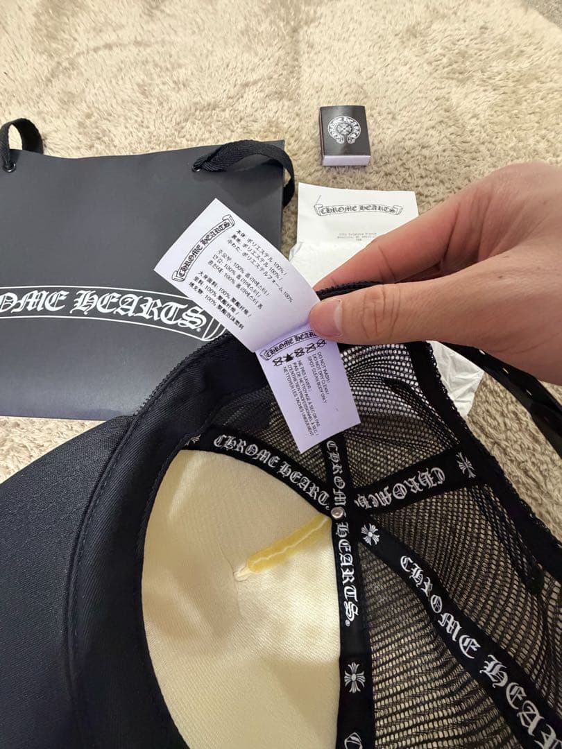 CHROME HEARTS キャップ ホワイト/ブラック