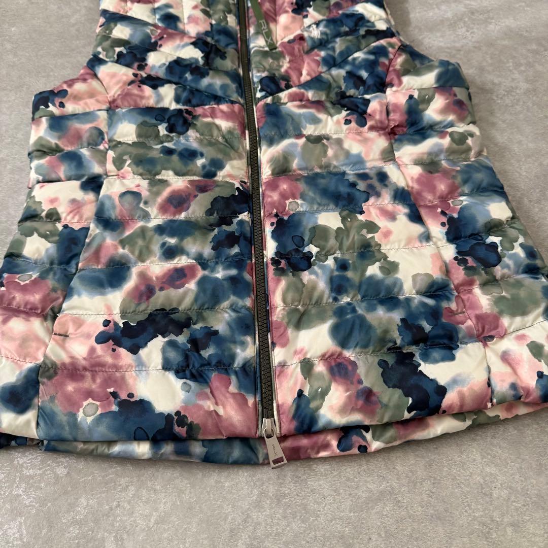 美品 RLX RALPH LAUREN ポロ ゴルフ 中綿ベスト 総柄 水彩