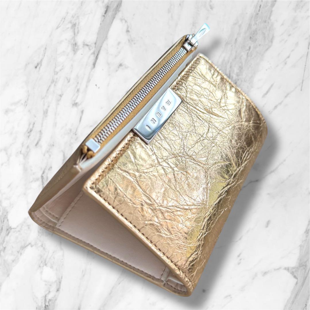 MARNI マルニ　Prisma Wallet　ゴールド　プリズマ　財布 ミニ