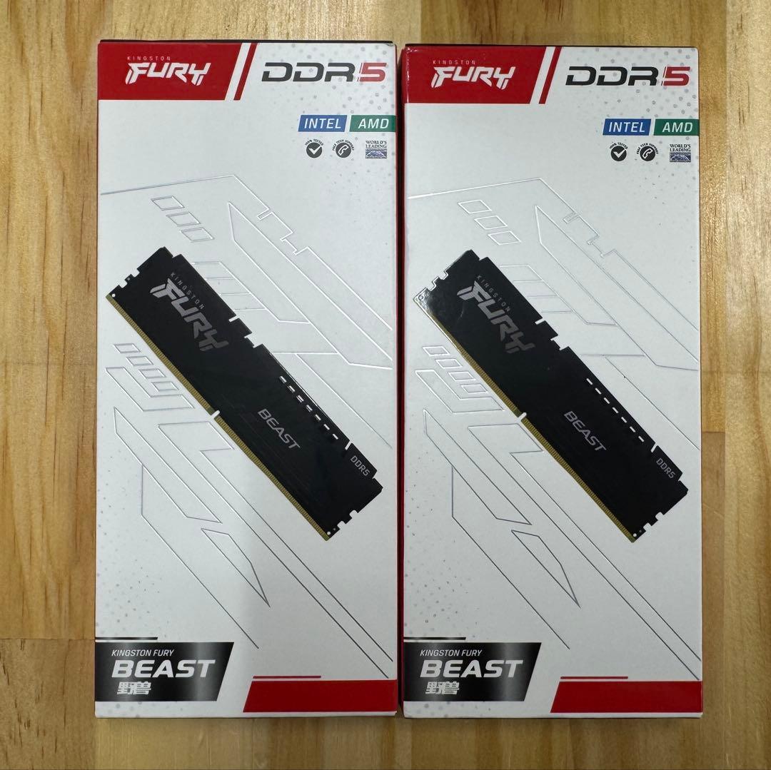 メモリーKingston Fury DDR5 6000MHz 16Gb 2枚新品