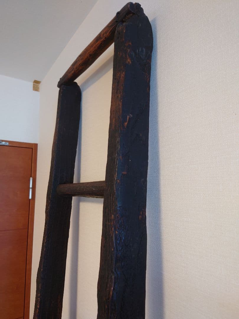 【希少】骨董 古いはしご（釘なし）岐阜 古民具 古道具 民芸 古民家アンティーク