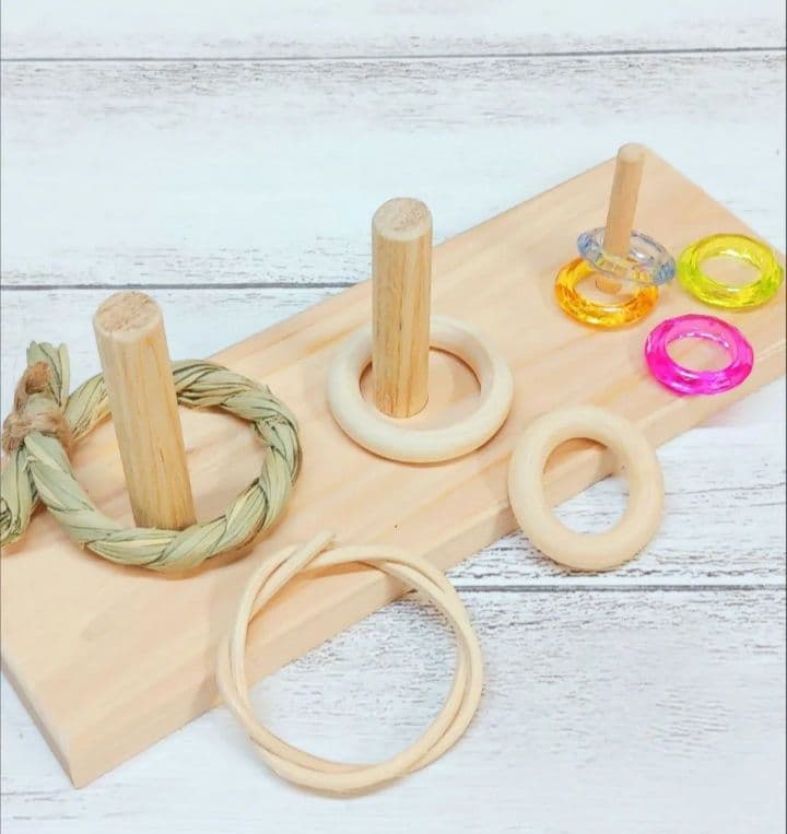 u71　⭐　フォージングトイセット⭐　輪投げ　バードトイ　文鳥　インコ