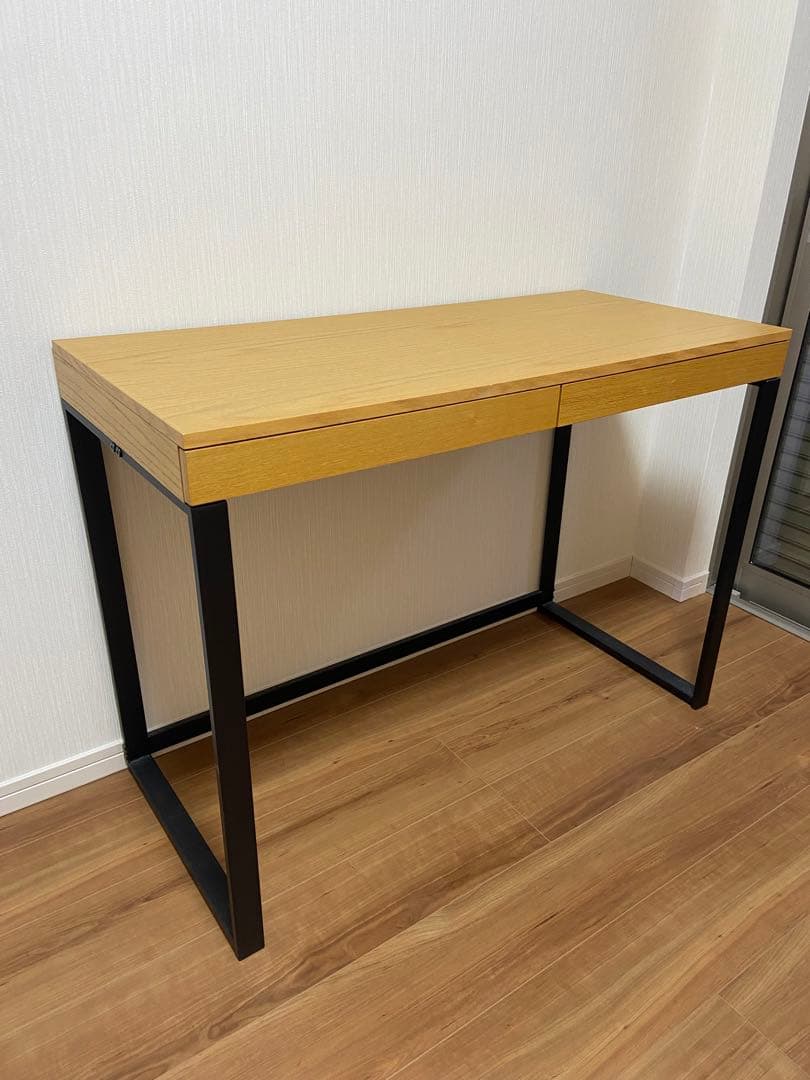 noche オーク　アイアン　デスク