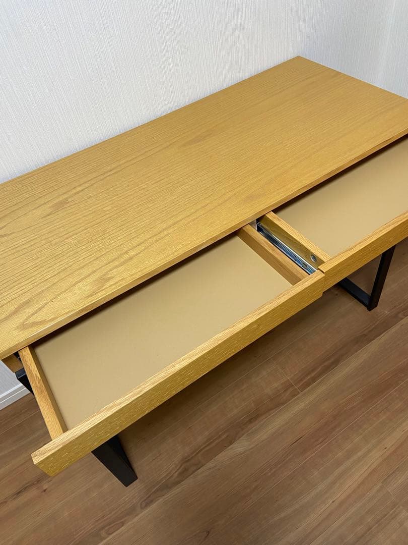 noche オーク　アイアン　デスク