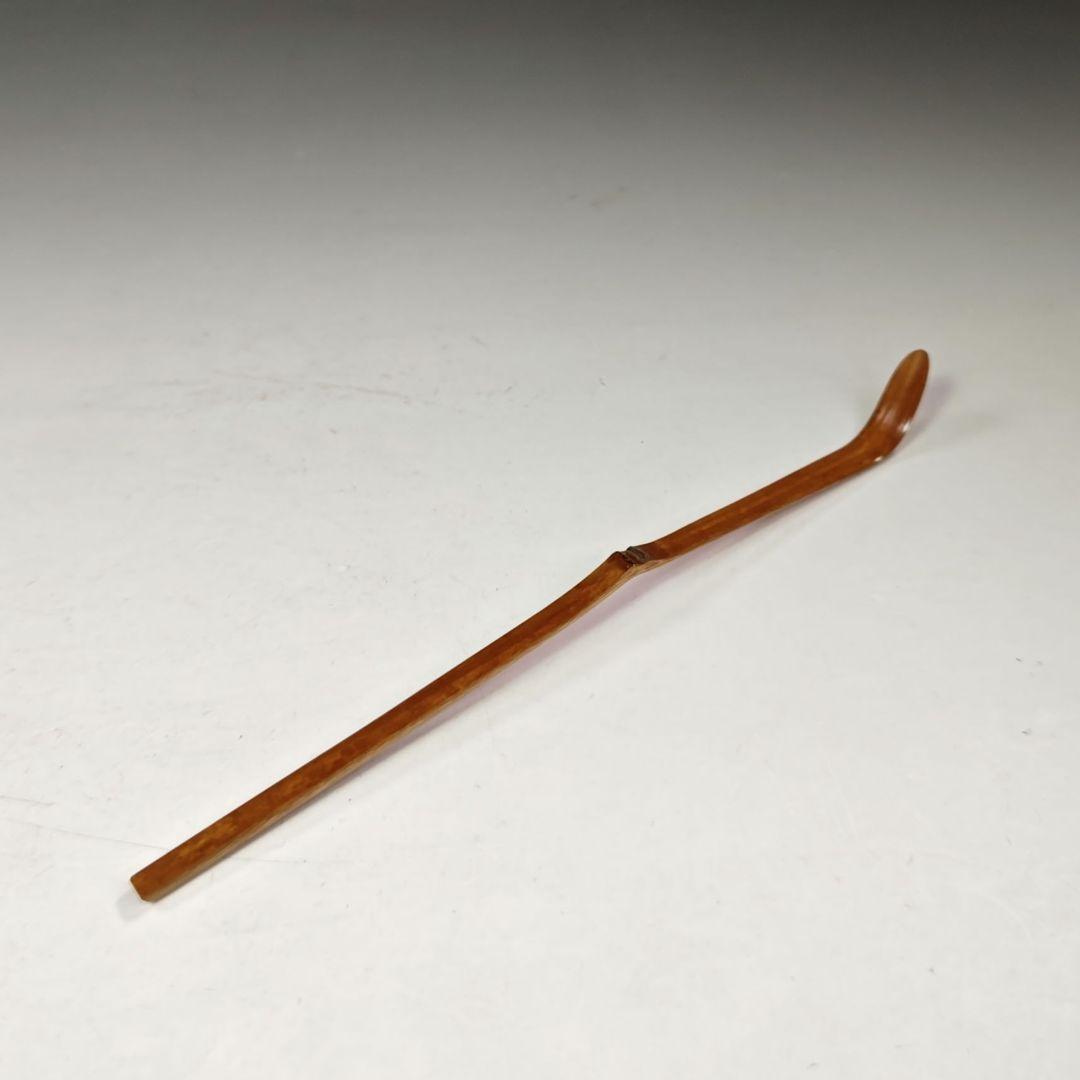 イ667 茶杓『大徳寺　小堀卓巌　極箱』『銘　静寂』『竹茶杓　二重箱』茶道具