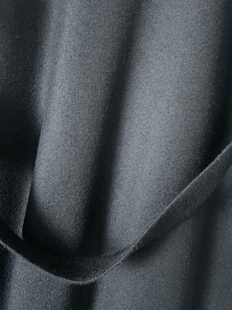 HYKE ウール ショップコート　ブラック