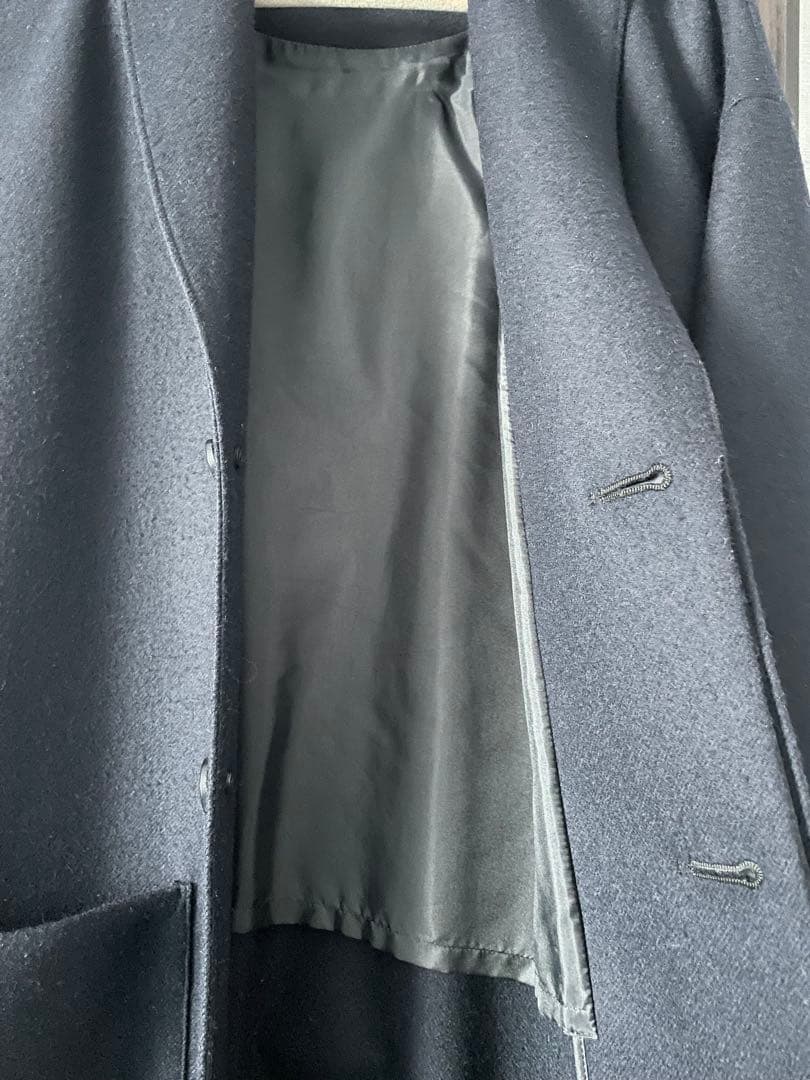 HYKE ウール ショップコート　ブラック